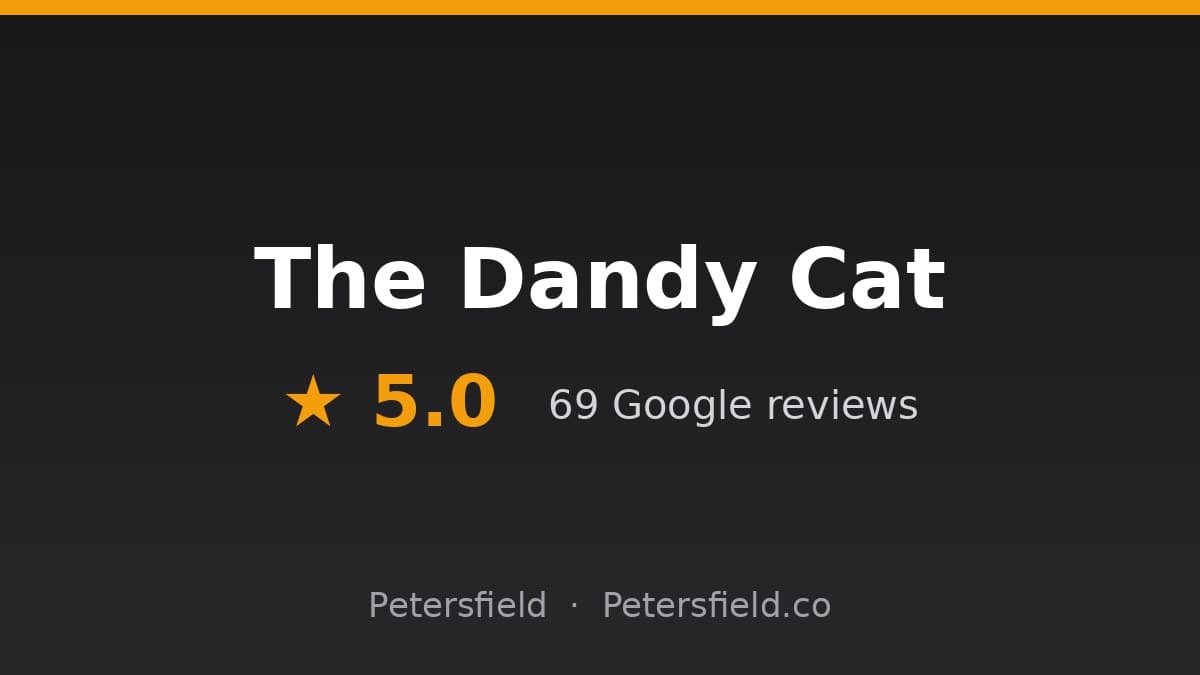The Dandy Cat, Petersfield: 5.0 stars on Google