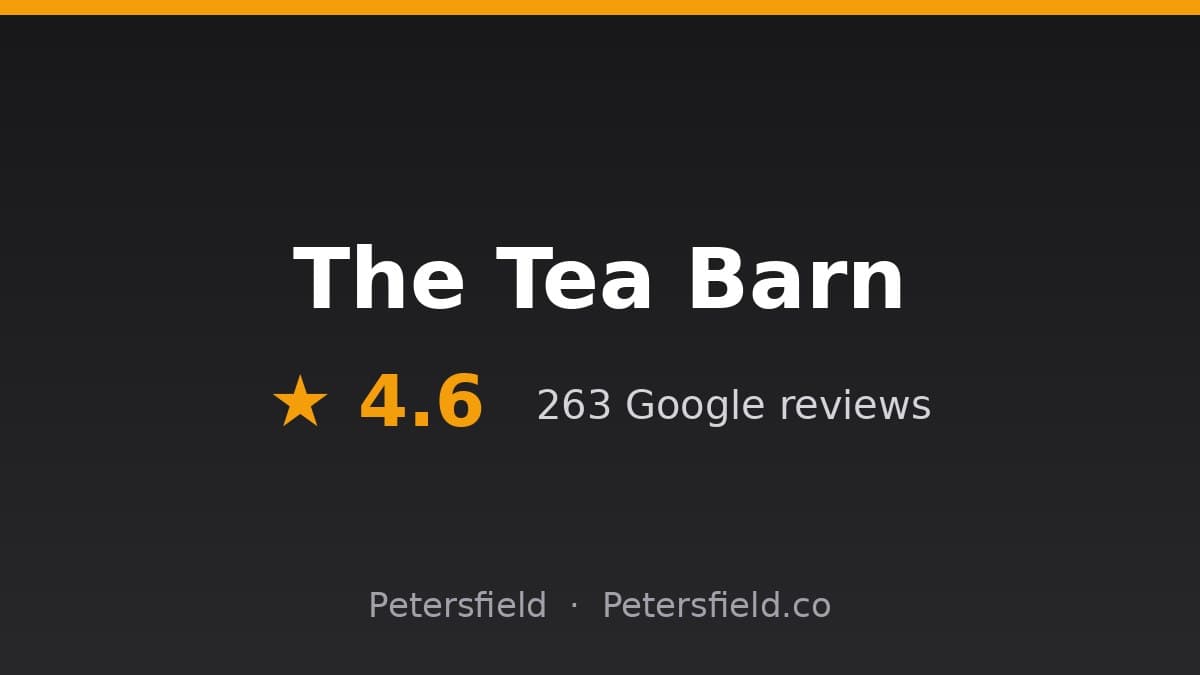 The Tea Barn, Petersfield: 4.6 stars on Google