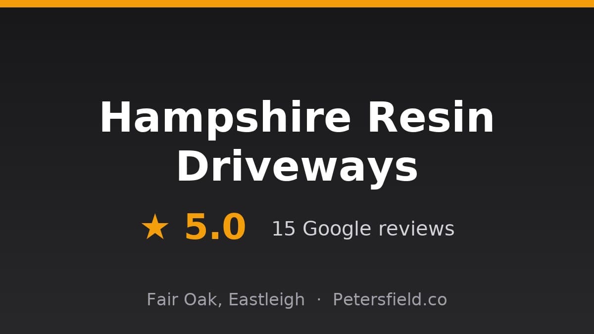 Hampshire Resin Driveways: 5.0 stars on Google