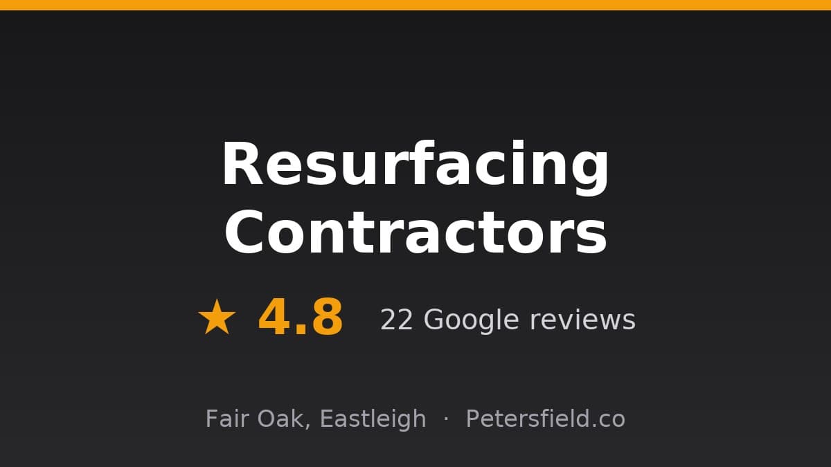 Resurfacing Contractors: 4.8 stars on Google