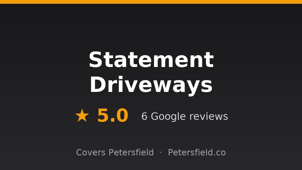 Statement Driveways: 5.0 stars on Google