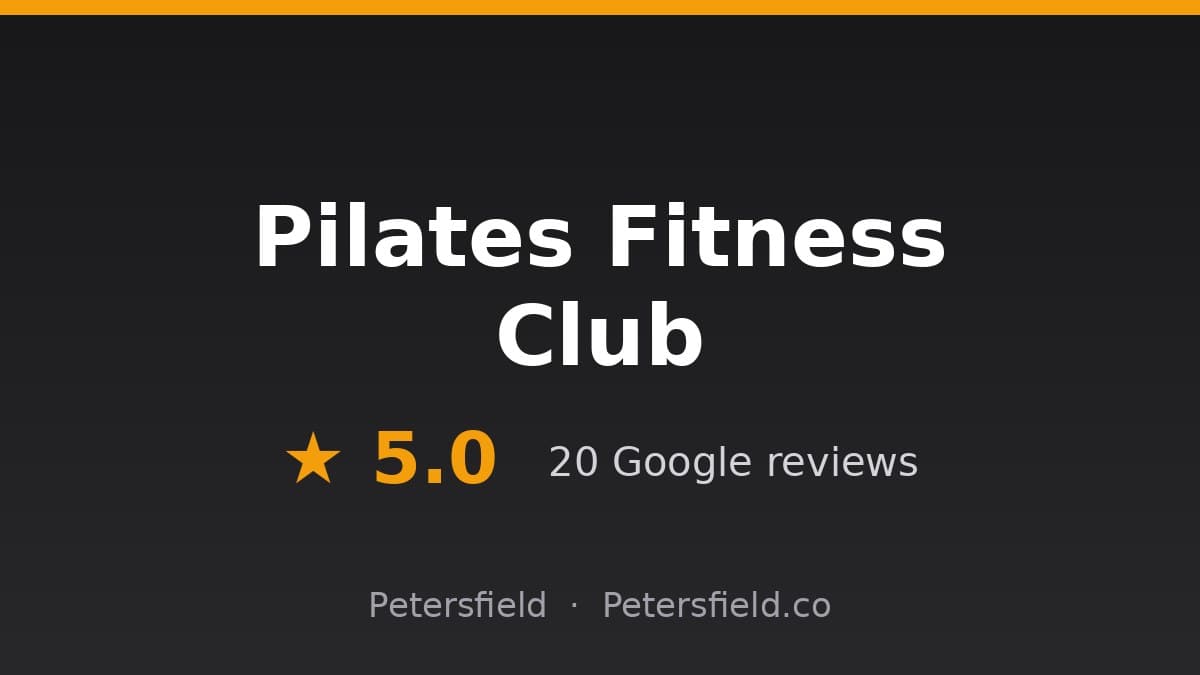 Pilates Fitness Club, Petersfield: 5.0 stars on Google