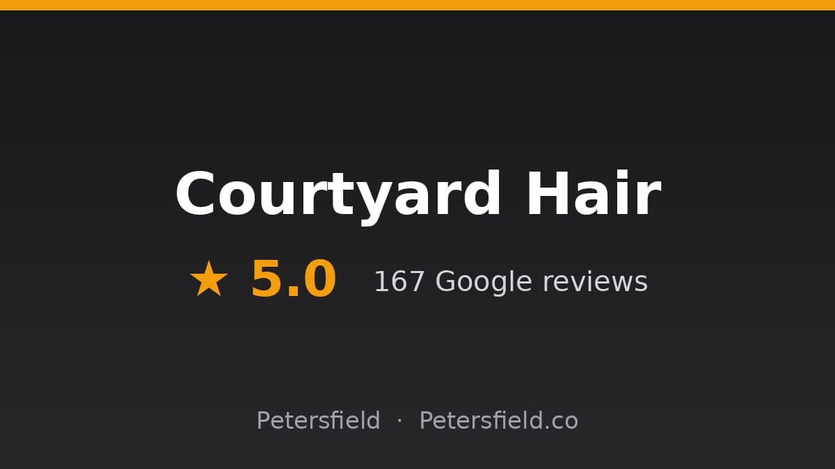 Courtyard Hair, Petersfield: 5.0 stars on Google