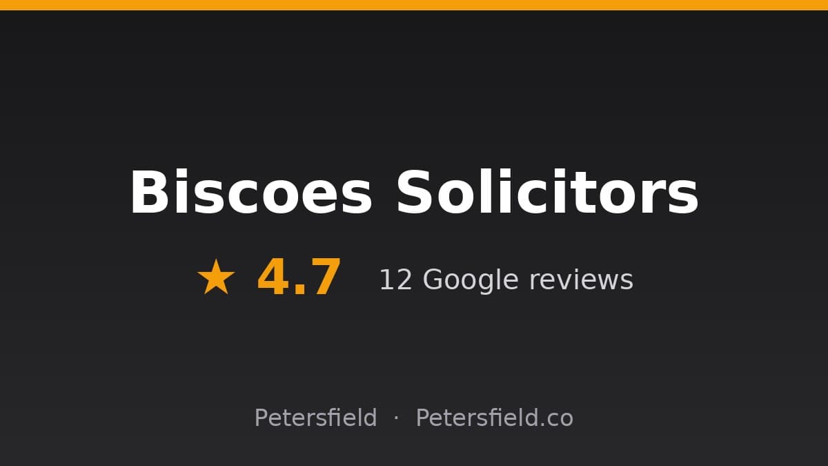 Biscoes Solicitors, Petersfield: 4.7 stars on Google