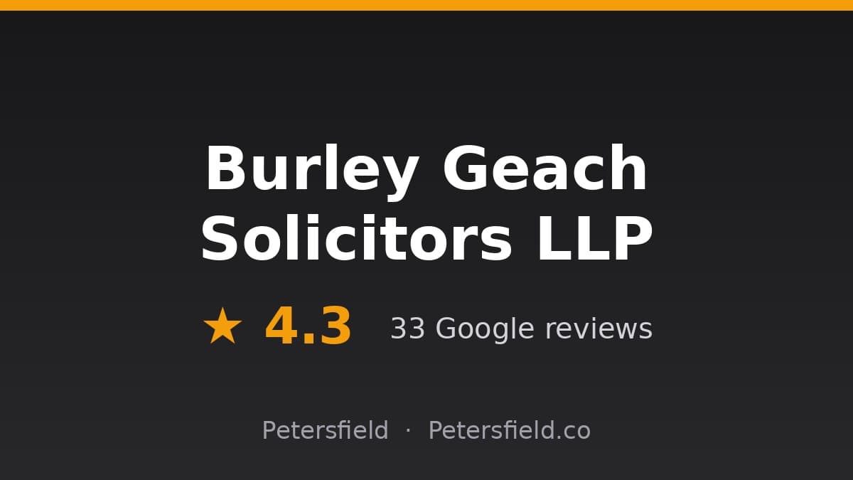 Burley Geach Solicitors LLP, Petersfield: 4.3 stars on Google