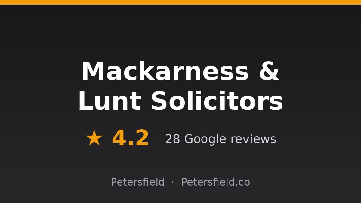Mackarness & Lunt Solicitors, Petersfield: 4.2 stars on Google