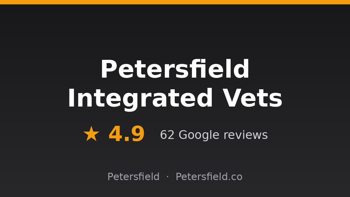 Petersfield Integrated Vets, Petersfield: 4.9 stars on Google